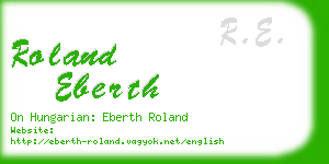 roland eberth business card